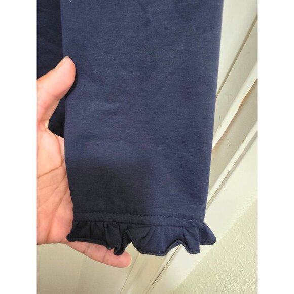 Grace Karin Women's Navy Blue Ruffled Open Front 3/4 Sleeves Blazer Jacket Size - Picture 5 of 9